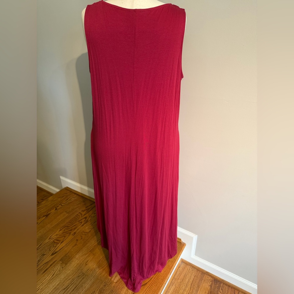 NWT Lane Bryant Red Sleeveless Shirttail Hem Maxi Dress - Plus Size 22/24 - Picture 8 of 14